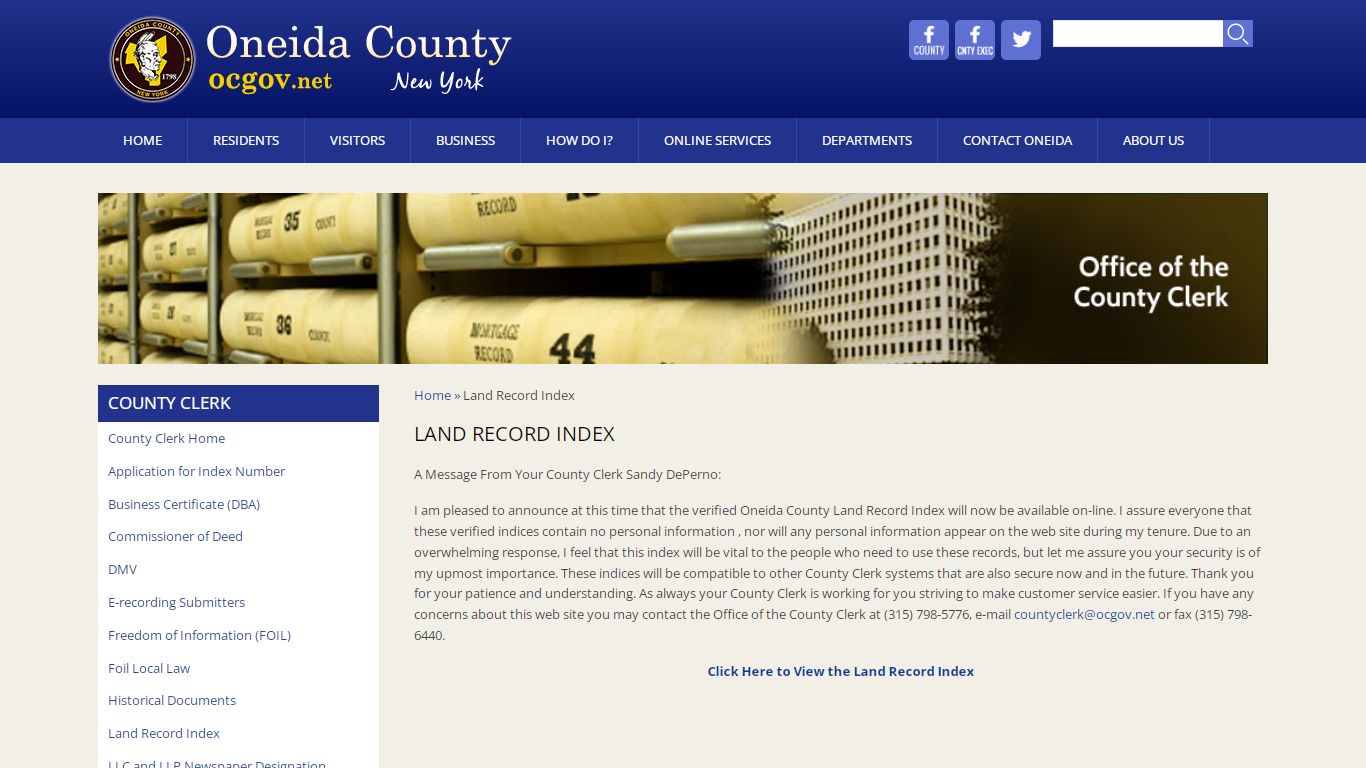 Land Record Index | ocgov.net